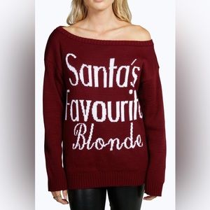 Boohoo Santa’s Favourite Blonde Sweater, size M/L